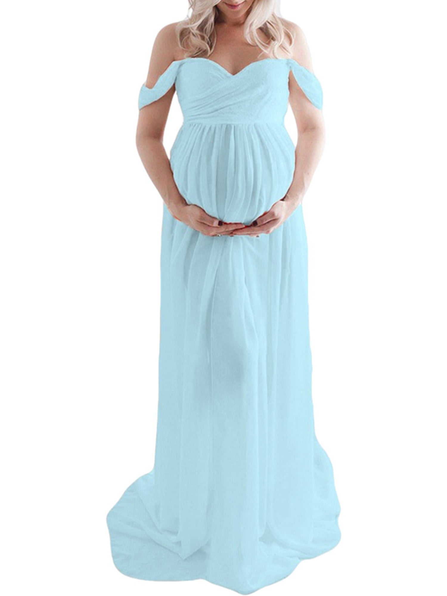 Maternity Gown Photography Props Evening Long Maxi Pregnant Baby Shower Dress