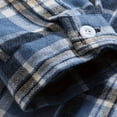thumbnail image 6 of Juesizh Flannel Plaid Shirt for Men Button Down Lapel Jacket Fashion Casual Long Sleeve Fall Winter Shirts, S-2XL, 6 of 8