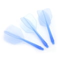thumbnail image 4 of 3-Pack Blue Transparent Integrated Dart Flights & Shafts, 2BA Thread Universal Fit, 90° Precision Molded Durable ABS Construction, Shatterproof Flexible Design for Stable, Consistent Dart Flight, 4 of 6