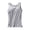 Grey, variant on Women's Sports Bra Tank Top Seamless Built In Cup Yoga Camisole Comfortable Stretchy Workout Casual Wear Compression Top Men 2XL