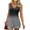 Grey, variant on Women Tank Top Flowy Ruffle Tie Waist V Neck Gradient Print Comfortable Camisoles for Women Blue L