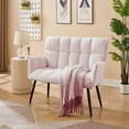 thumbnail image 4 of 52'' Small Loveseat Sofa, Couch 2-Seater with Quilting Backs for Living Room and Bedroom.Pink, 4 of 10
