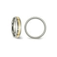 thumbnail image 2 of Gem & Harmony Mens or Ladies Titanium 5mm Yellow Plated Wedding Band Ring for Men, 2 of 6