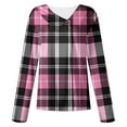 thumbnail image 5 of WREESH Womens Fashion Dressy Shirts V-Neck Side Button Printed Long Sleeved Shirt T-Shirt Pullover Multicolor, 5 of 5