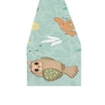 thumbnail image 2 of MKHERT Fox and Owl Table Runner for Office Kitchen Dining Room Wedding Party 16x72 inch, 2 of 4