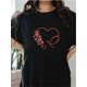 thumbnail image 1 of Regalo de San Valentín para enfermeras: camiseta informal para mujer con diseño de corazón y estetoscopio. Transpirable, cómoda, manga corta y cuello redondo. Ideal para actividades al aire libre y vi, 1 of 5