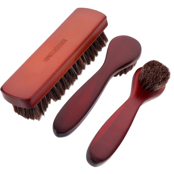 RAGUPEL 3 Pcs Clean and Polish Boot Brush Leather Care Kit Cleaning Valeting Brushes Set Shoes Leather Boot Care Kit