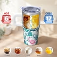 thumbnail image 6 of 20OZ Flamingo Stainless Steel Tumbler with Handle Insulated Coffee Mug Cup BPA Free Portable Sweat Resistant Ideal for Commute Travel Gifts for Women Girls on Birthday Christmas Summer, 6 of 6