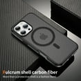 thumbnail image 4 of Allytechgroup Carbon Fiber Case for iPhone 14 Pro Max, Slim Lightweight Magnetic Back Cover Support Wireless Charging Non-Slip Shockproof Anti-Scratch for iPhone 14 Pro Max Women Men, Lightblack, 4 of 9
