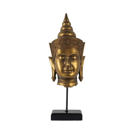 A&B Home Buddha Statue Head on Stand - Bronze