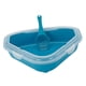 thumbnail image 1 of Bandeja de arena para gatos, inodoro para gatos de esquina, bandeja de arena para gatos, fácil de limpiar, triangular, anti Azul, 1 of 9