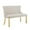 Beige+Gold, variant on GZXS 45.6" Banquette Dining Bench, Beige Velvet Upholstered Loveseat Small 2-Seat Settee Couch with Nailhead Trim and Tufted Back, Gold-Plated Stainless Steel Legs, for Living Area and Small Space