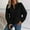 Black, variant on Only Moment Grey Casual Fall Winter Tops V Neck Casual Shirts for Daily & Travel S