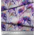 thumbnail image 3 of Soimoi Cotton Voile Fabric Peacock Feather Printed Fabric 1 Yard 56 Inch Wide, 3 of 3