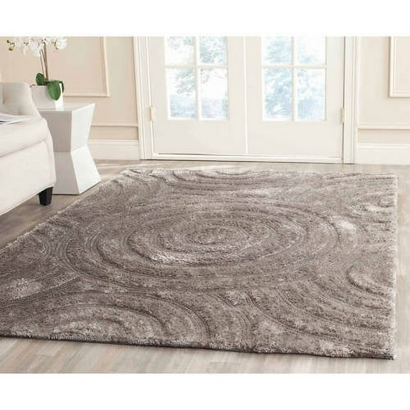 SAFAVIEH South Beach Shag SBS620B Handmade Silver Rug