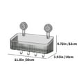 thumbnail image 3 of Bathroom Suction Cup Shelf, Wall Mounted Plastic Organizer, Powerful Suction Storage Rack, Transparent Design for Toiletries, Makeup Tools, Space-saving Countertop Accessory, Easy Installation, 3 of 6