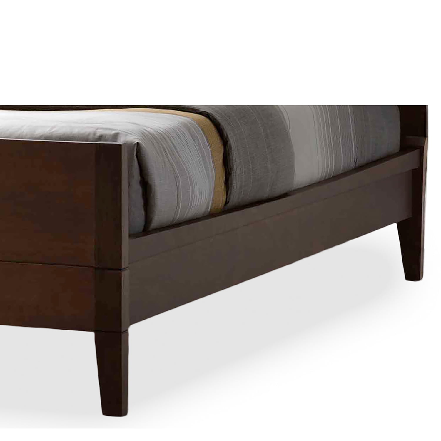 Baxton Studio Jennifer Tree Branch Inspired Modern and Contemporary King Size Walnut Finishing Solid Wood Platform Base Bed Frame