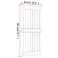 thumbnail image 3 of vidaXL NARVIK 35.4"x82.7" Solid Pine Wood Sliding Barn Door, Natural Brown, No Hardware Kits, 3 of 9