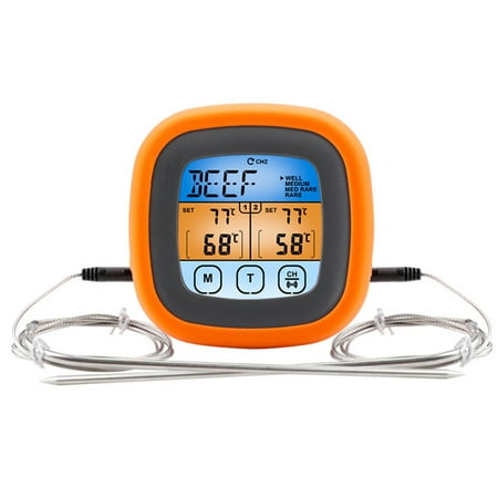 

Food Thermometer Double Needle Color Screen Barbecue Thermometer