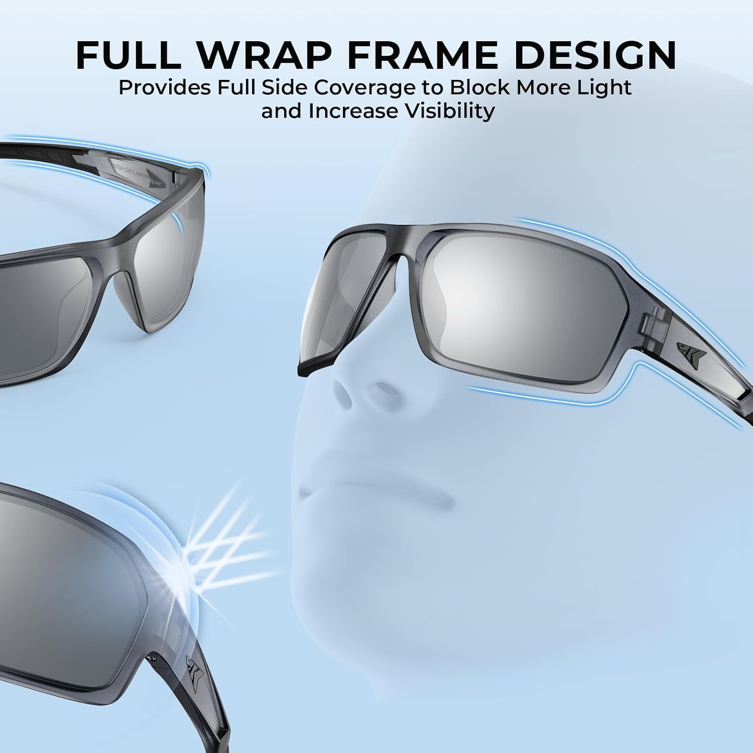 KastKing Chippewa Polarized Fishing Sunglasses, UV400 TAC Lenses