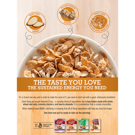 Oatmeal Crisp with Crunchy Almond Cereal, 17 oz