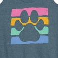 thumbnail image 3 of Instant Message - Negative Space Paw Print - Women's Racerback Tank Top, 3 of 6