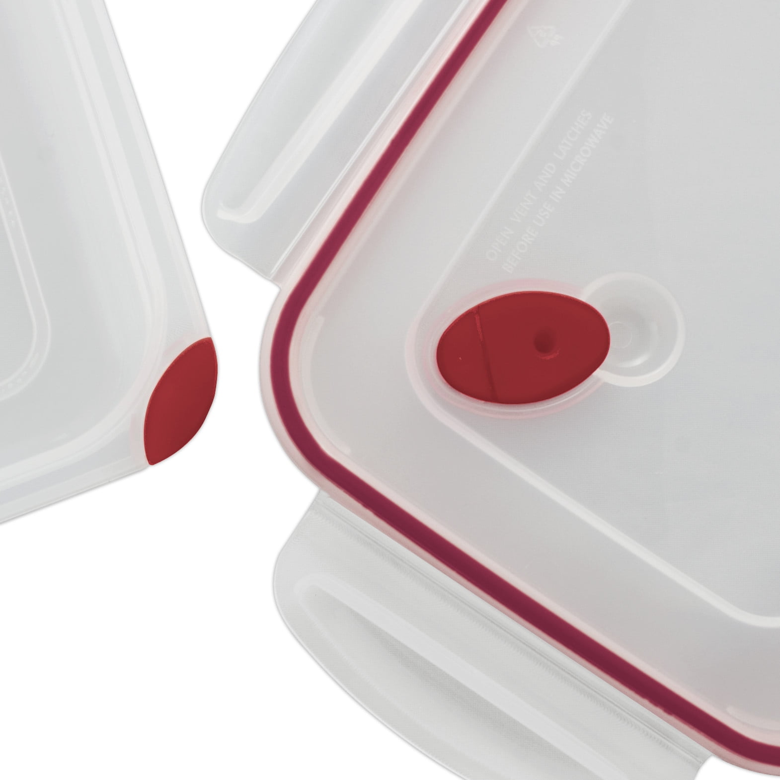 Sterilite Ultra•Seal™ 16.0 Cup Rectangle, Latching Food Storage Container, Airtight Watertight Seal, Red, 4 Count