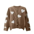 thumbnail image 5 of Ketyyh-chn99 Cardigans Draped Open Front Cropped Cardigan Long Sleeve Knit Outwear Khaki,M, 5 of 5