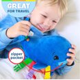 thumbnail image 3 of Buckle Toy - Blu Whale - Learning Activity Travel Toy, 3 of 7