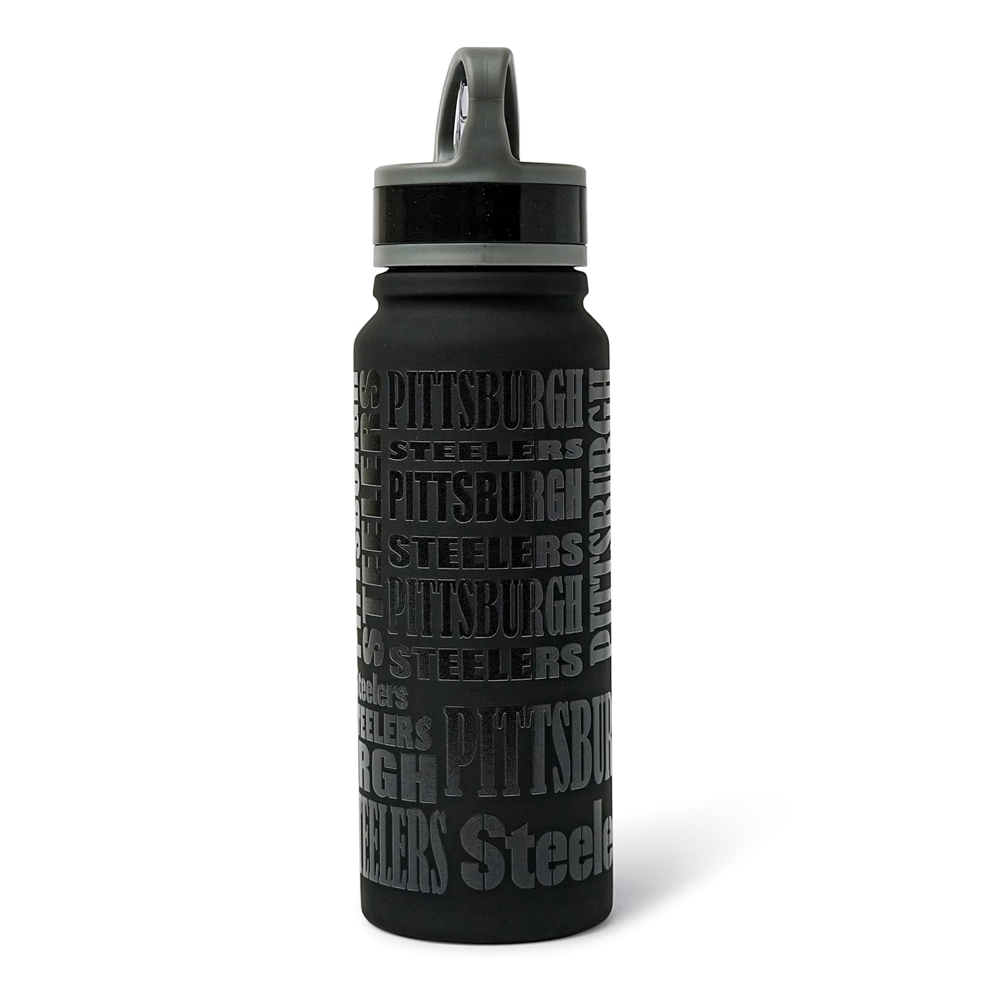 Pittsburgh Steelers Replay 25-Ounce Stainless Steel Flip-Top NFL Water Bottle