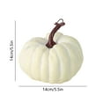 thumbnail image 3 of Fall Pumpkin Decor - 5.5" Resin Thanksgiving & Halloween Ornament - All-Weather Tabletop Centerpiece for Porch/Mantel/Farmhouse Displays, 3 of 7