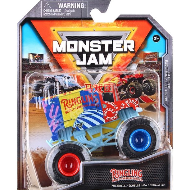 Monster Jam 1:64 Diecast Monster Truck Series Juguetes para niños Niños de 3 años en adelante Vehículo retro de fundición Grave Digger Zombie Megalodon
