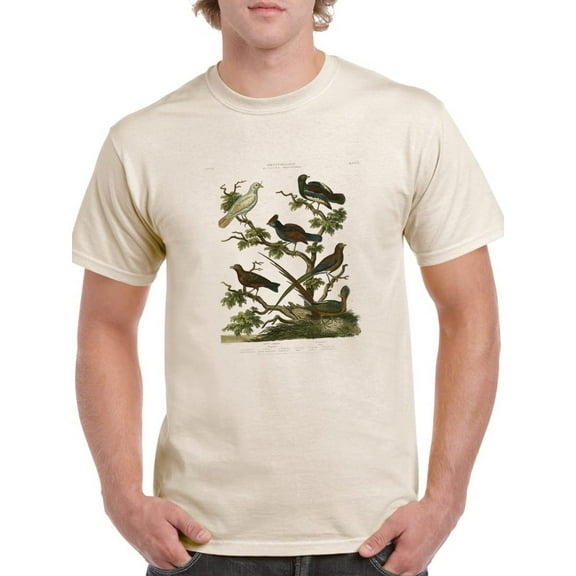 Ornithology Ii T-Shirt Men -Sydenham Edwards Designs, Male 3X-Large