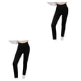 thumbnail image 4 of Sonducket Pantalones de Yoga de cintura alta para correr y correr para mujer, pantalones deportivos de poliéster para gimnasio en casa para Negro METRO 2Conjunto, 4 of 6