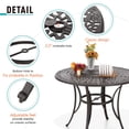 thumbnail image 4 of Sophia & William 54" Cast Aluminum Patio Bar Table with Weather-Resistant Features, Bronze, 4 of 5
