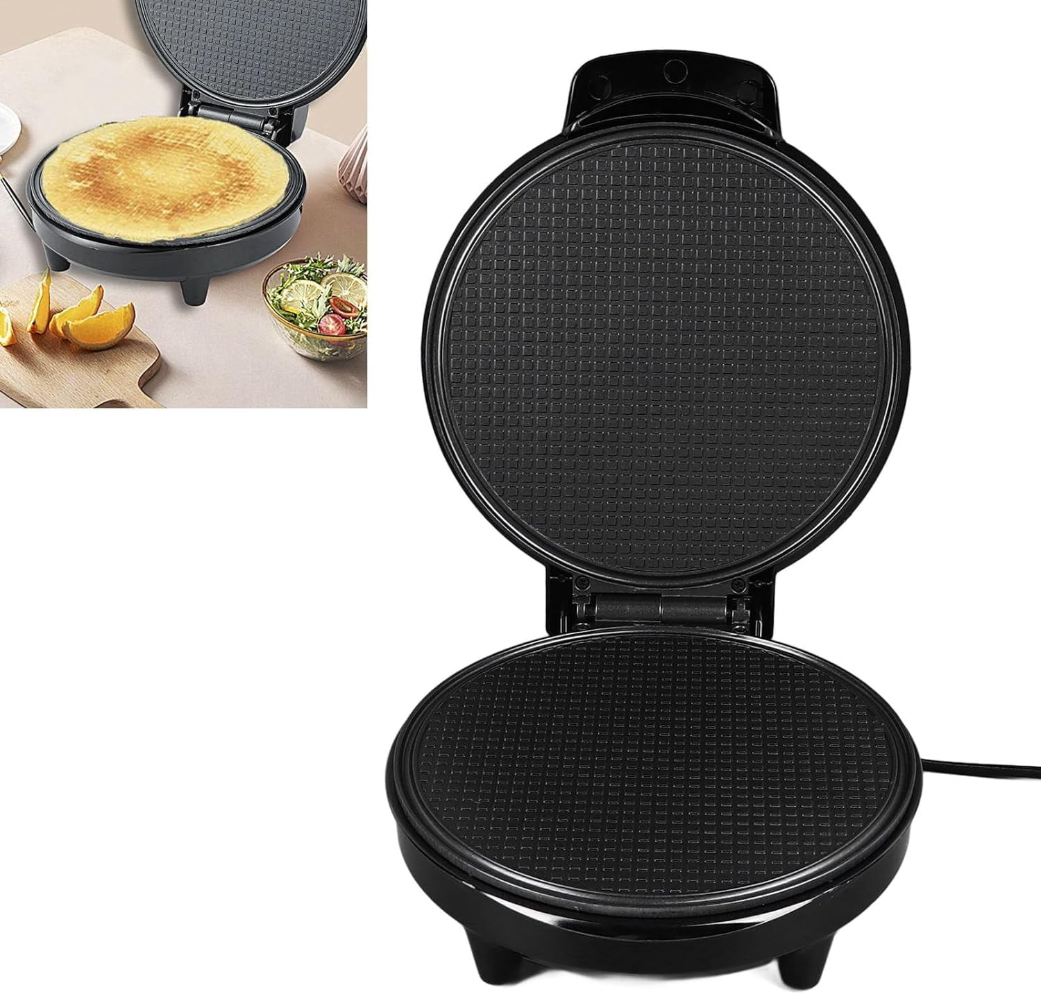 1200W Nonstick Waffle Cone Maker with Temperature Control for  Ice  Cones and Baking Treats