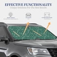 thumbnail image 3 of Kdxio Green Christmas Print 2-Piece Sun Shade Front Windshield - Foldable Car Front Window Sunshades for Most Sedans SUV Truck, 3 of 6