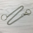 thumbnail image 6 of SPRING PARK Men Womens Glossy Stainless Steel Strip Keychains Anti-Lost Key Ring Hook, 6 of 8