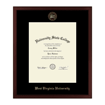 Framerly - WVU Diploma Frame with Black Mat