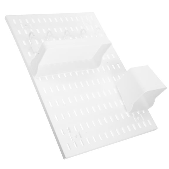 HOMEMAXS 1 Set of Pegboard Combination Kit Plastic Pegboard Wall Mount Organizer with Hooks and Shelves