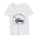 thumbnail image 4 of Camiseta de manga corta para mujer, ropa blanca, ropa de calle, camisetas gráficas elegantes de verano, camisetas para viajes, vacaciones M, 4 of 10
