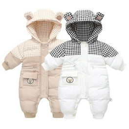 Rothschild Winter Infant Boys Gray Quilted Hooded Pram Snowsuit