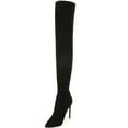 thumbnail image 4 of Steve Madden Viktory Black Paris Stiletto Heel Pointed Toe Over The Knee Boots (Black Paris, 9), 4 of 5