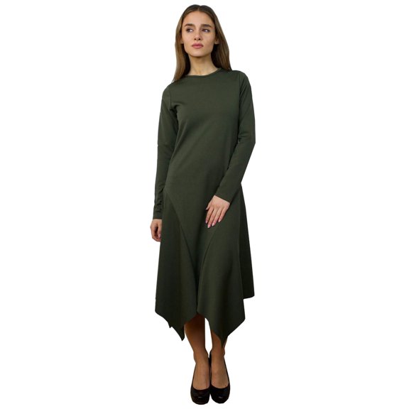 Baby'O Women's Silky Ponte Handkerchief Dress