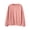 Pink, variant on Pajama Top for Women Knit Sweater Oversized Round-Neck Long Sleeve Solid Pajama Top Pullover Knitted Sweater Homewear