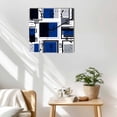 thumbnail image 3 of Blue Grey Geometric Wooden Wall Clock Silent Non Ticking, Abstract Art Irregular Contemporary Square Wall Clocks Battery Operated, Decor Clock for Home Office, Living Room, Kitchen, 12 Inch, 3 of 9