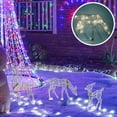 thumbnail image 4 of 3 Pieces Lighted Christmas Deer Family Set, 2D Metal Pre-lit Rustic Reindeer Sculpture with LEDs Warm White Lights, Light Up Display Christmas Outdoor Art Holiday Winter Decoration, 4 of 9