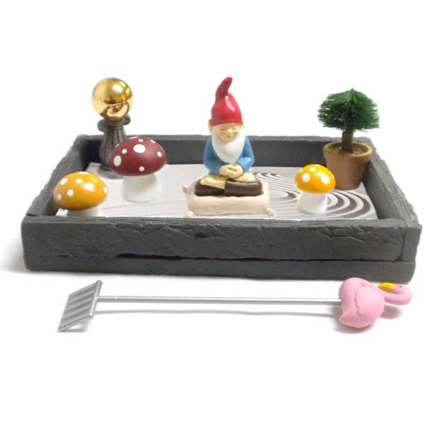 Gnome In The Home Buddha Gnome Tabletop Zen Garden Walmart Com Walmart Com