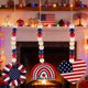 thumbnail image 4 of Independence Day Wood Bead Garland Hanging Ornaments - Patriotic Red White Blue Rope Pendant Decor, Flag HeartMotifs, 27cm for Home Party, 4 of 6