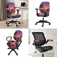 thumbnail image 2 of FKELYI Beach Palm Tree Print Office Chair Cover with Armrest Covers Anti-Dust High Back Office Desk Chair Slipcovers for Office Home Decoration, 4 Pcs Set, 2 of 7